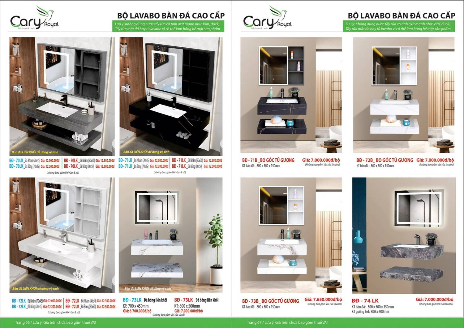 Thiết bị vệ sinh CARY ROYAL Catalogue và Bảng giá mới nhất 2024 - 2025 /Page 34